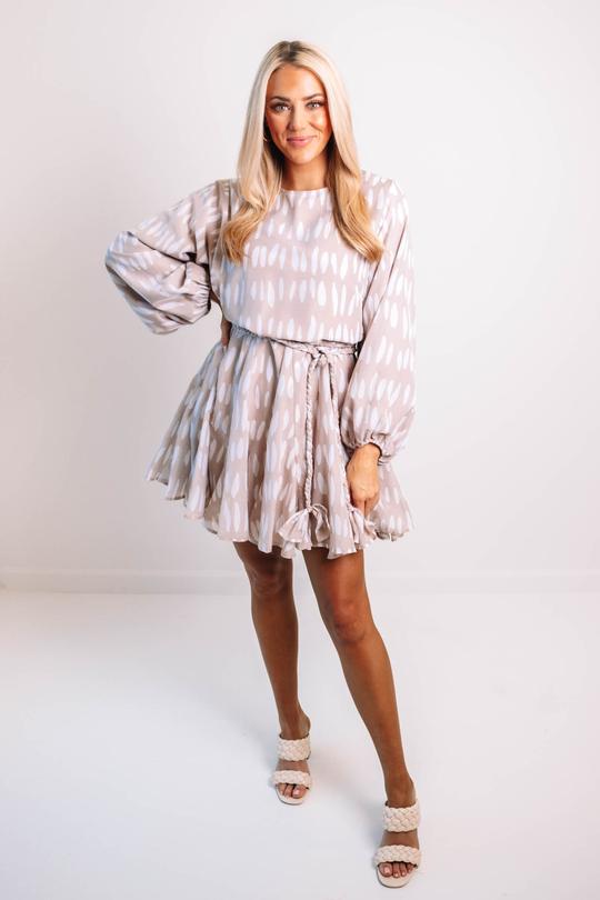 J. Marie The Harriet Rope Dress - Taupe - Eden Lifestyle