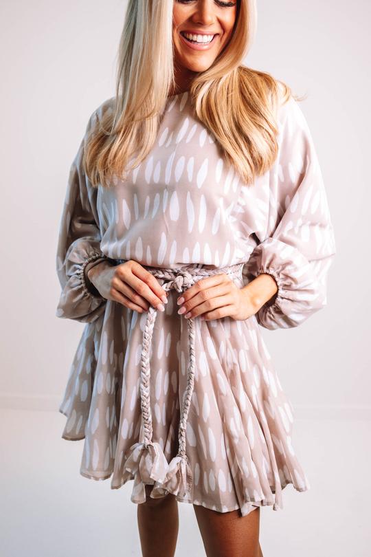 J. Marie The Harriet Rope Dress - Taupe - Eden Lifestyle