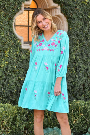 J. Marie - The Madeline Dress - Teal - Eden Lifestyle