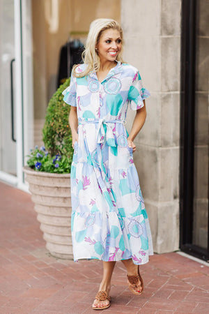 The Mia Rae Button Up Midi Dress - Eden Lifestyle