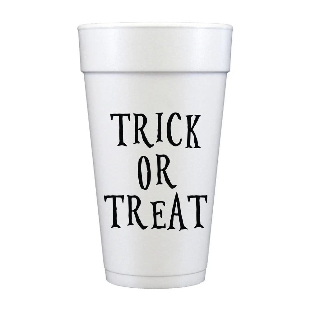 Trick Or Treat Halloween Party - Set of 10 Foam Cups 20oz - Eden Lifestyle