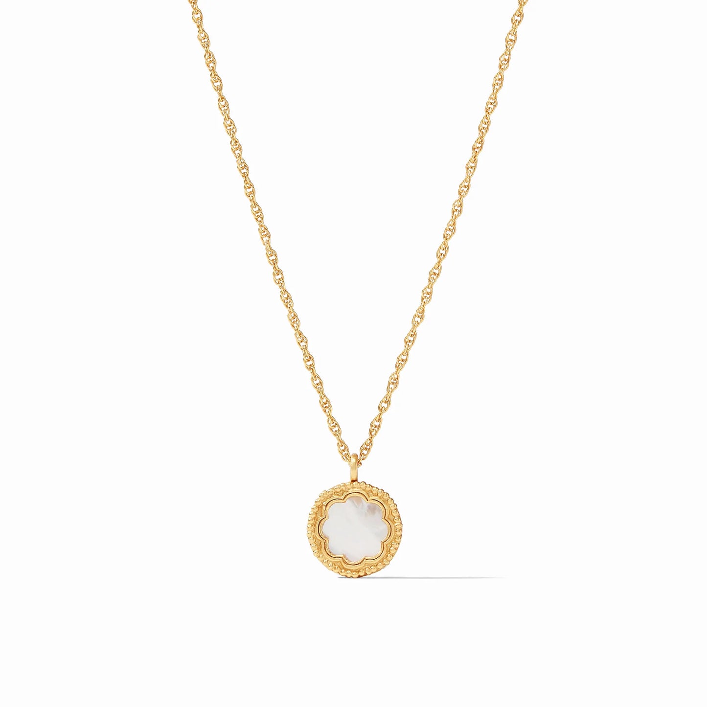 Trieste Coin Solitaire Necklace Gold Mother of Pearl - Eden Lifestyle
