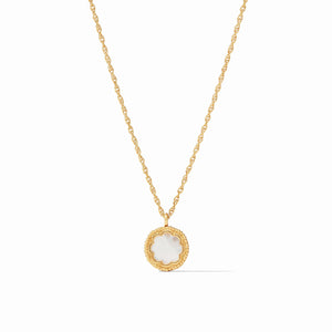 Trieste Coin Solitaire Necklace Gold Mother of Pearl - Eden Lifestyle