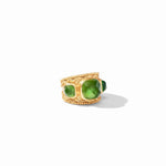 Trieste Statement Ring Gold Jade Green - Eden Lifestyle