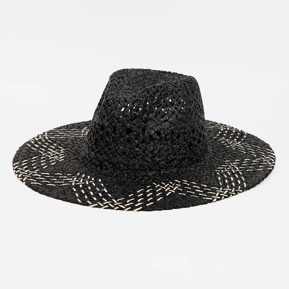 Two Tone Brim Woven Sunhat - Eden Lifestyle