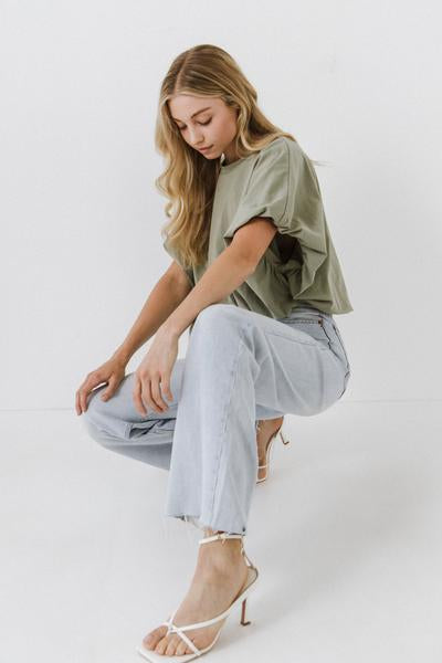 High-Low Cropped T-Shirt - Eden Lifestyle