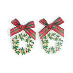 Pre-Order Christmas Wreath Earrings - Eden Lifestyle