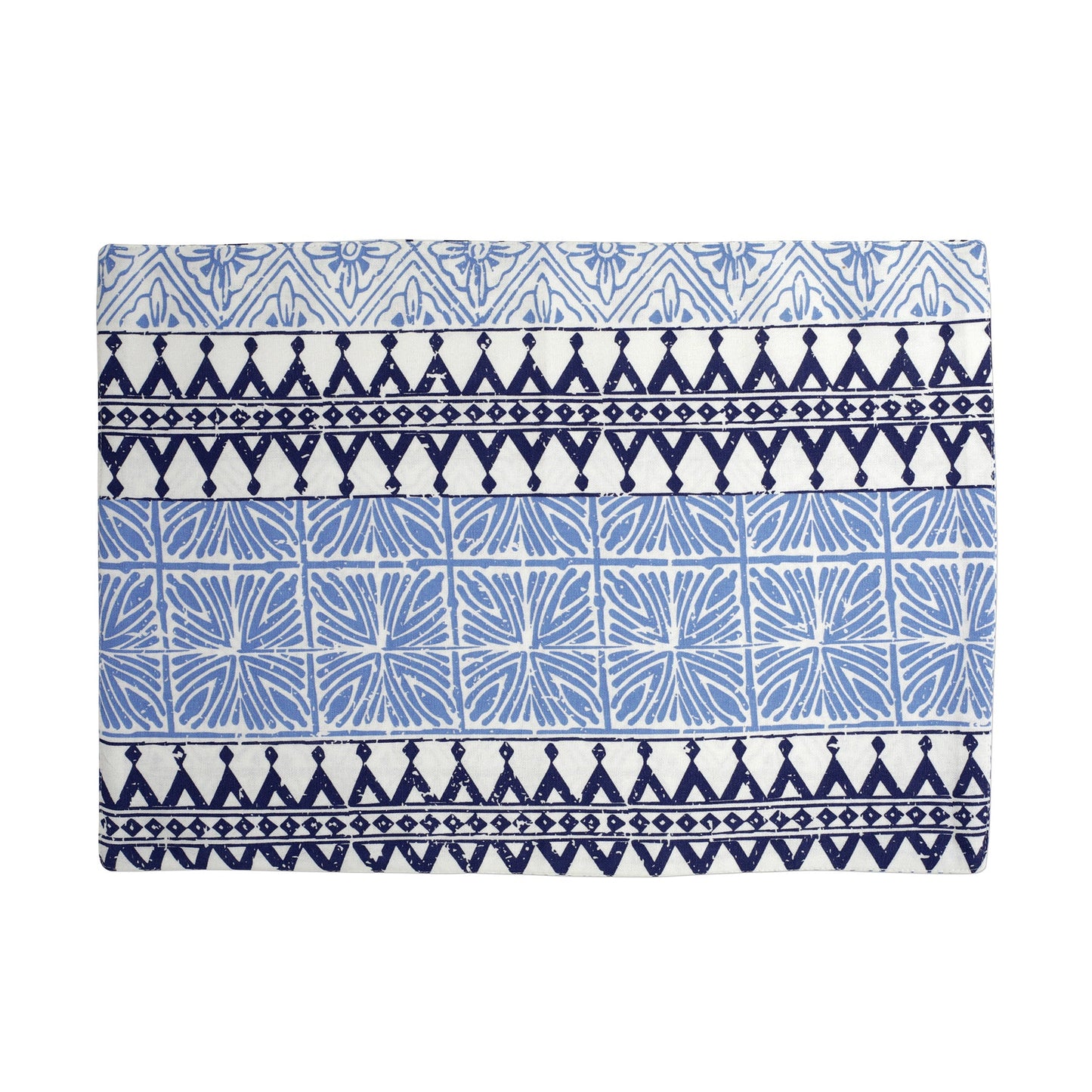 BOHEMIAN LINENS BLUE REVERSIBLE PLACEMATS - SET OF 4 - Eden Lifestyle