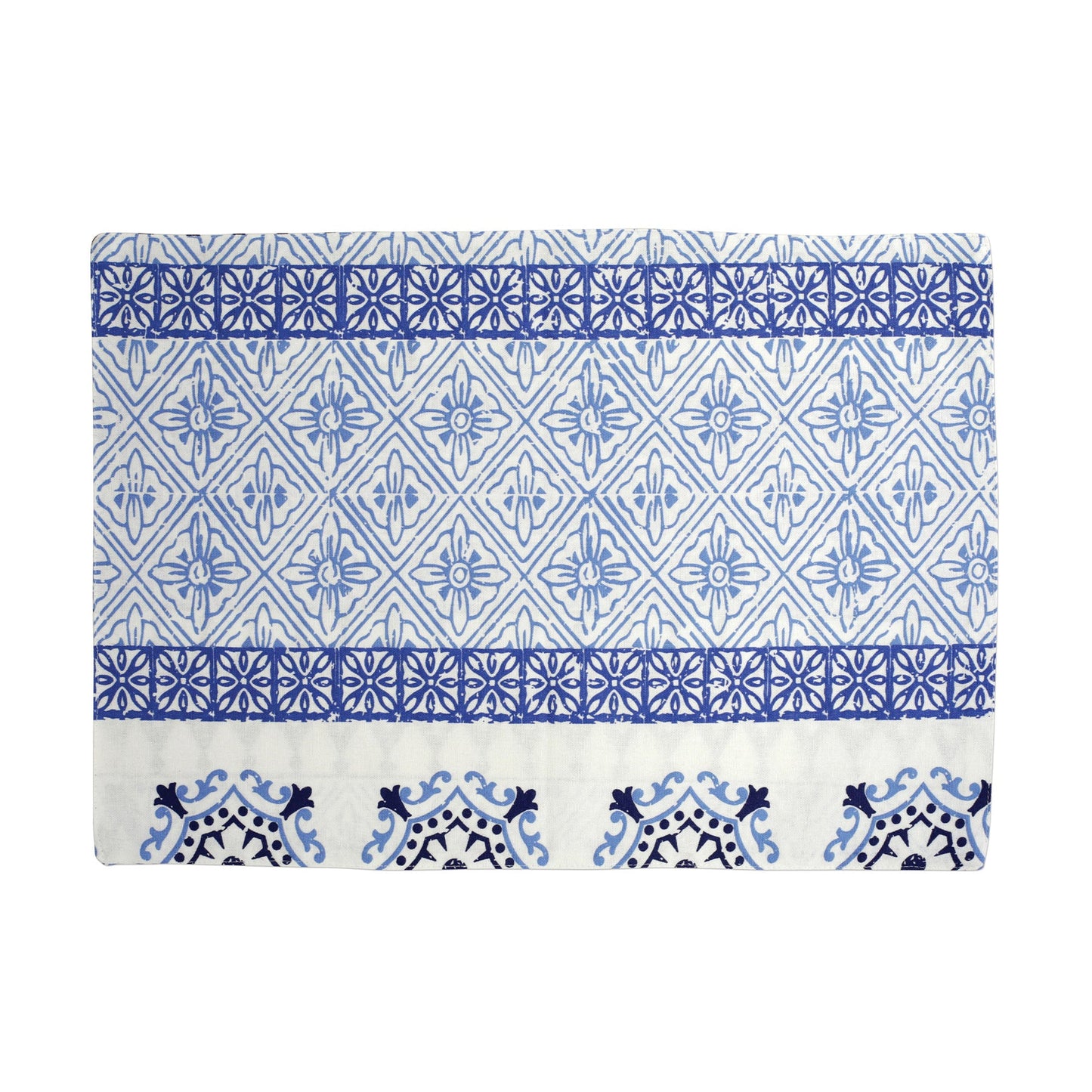 BOHEMIAN LINENS BLUE REVERSIBLE PLACEMATS - SET OF 4 - Eden Lifestyle