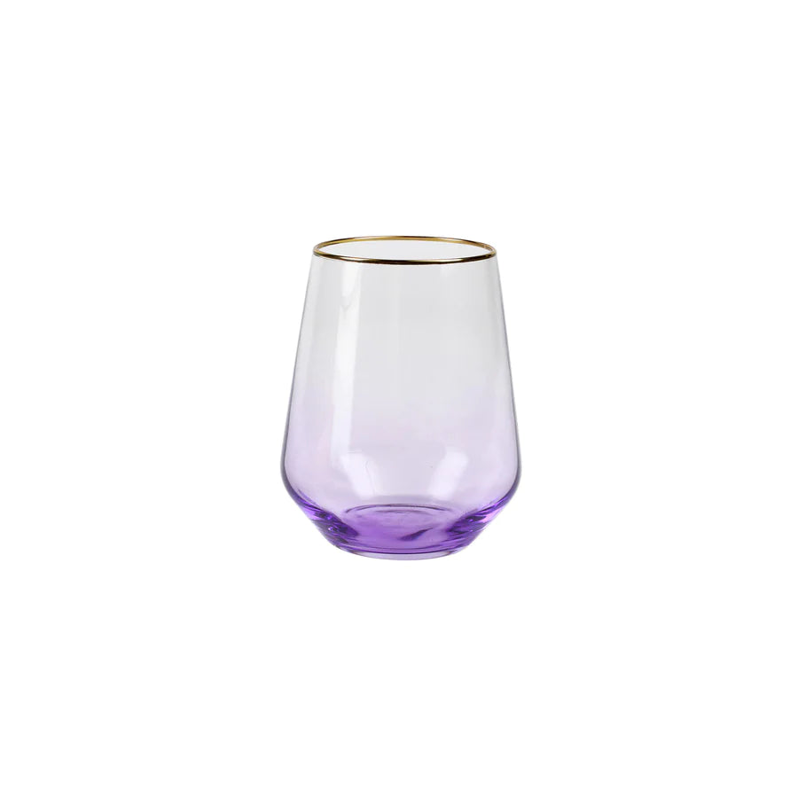 Rainbow Amethyst Stemless Wine Glass - Eden Lifestyle