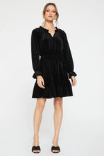 Ruffled Velvet Dress - Eden Lifestyle