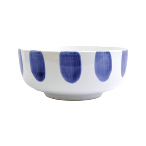 SANTORINI DOT LARGE FOOTED SERVING BOWL - Eden Lifestyle