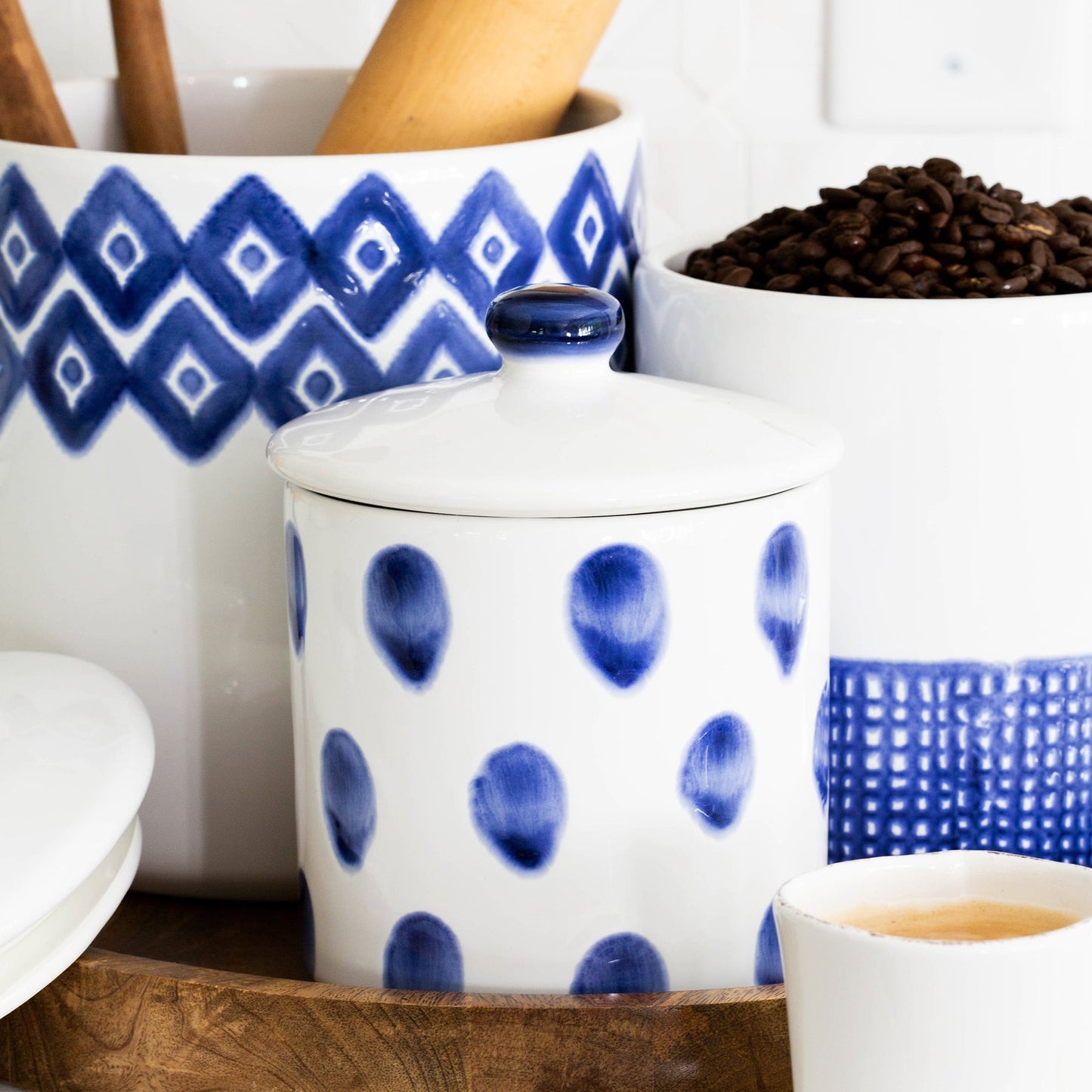 SANTORINI DOT SMALL CANISTER - Eden Lifestyle