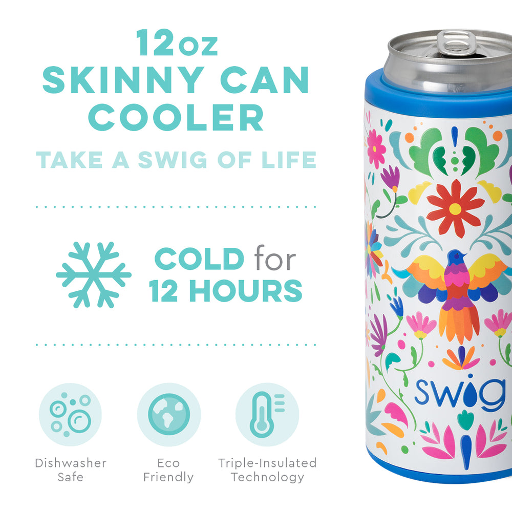 Swig Viva Fiesta Skinny Can Cooler (12oz) - Eden Lifestyle