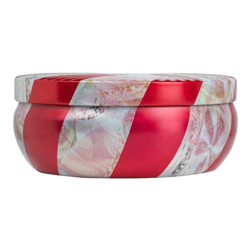 Voluspa - Crushed Candy Cane - 3 Wick Tin Candle - Eden Lifestyle