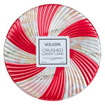 Voluspa - Crushed Candy Cane - 3 Wick Tin Candle - Eden Lifestyle