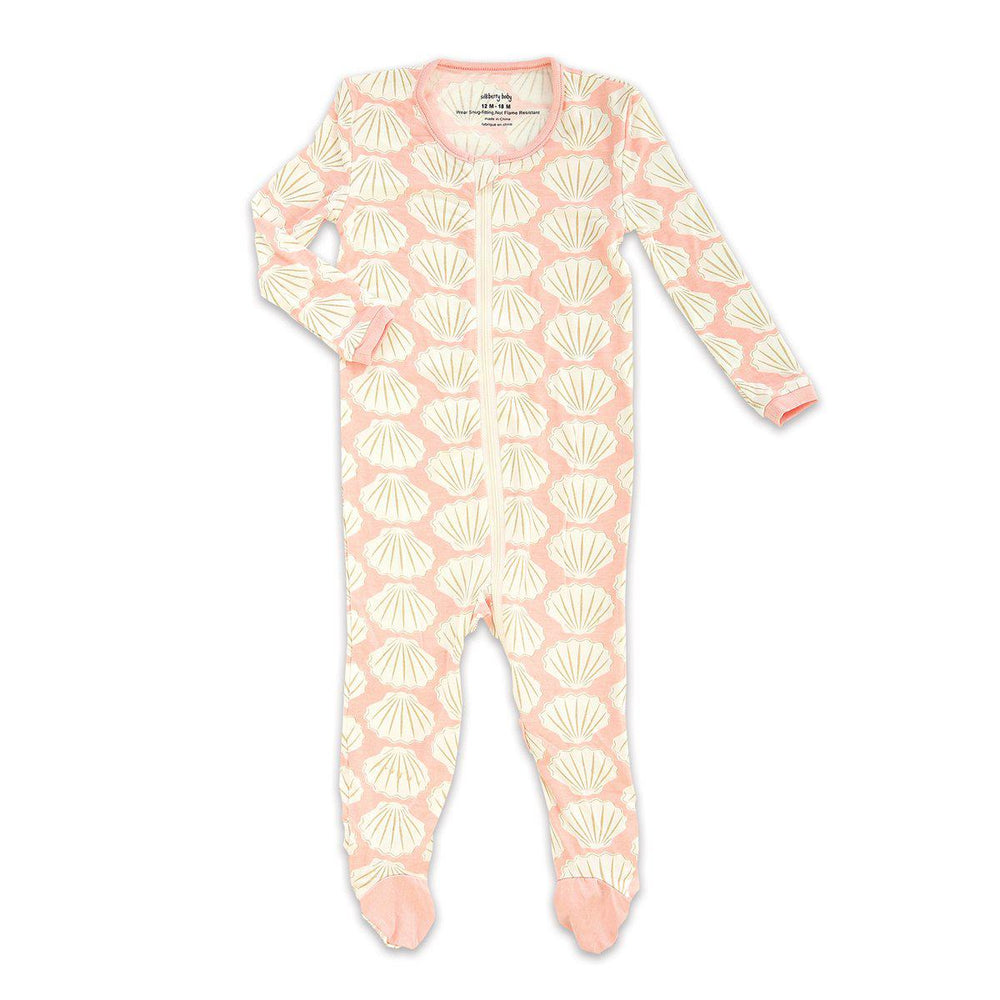 Silkberry Baby, Baby Girl Apparel - One-Pieces,  Silkberry Baby Bamboo Footies with Easy Dressing Zipper Shell Print