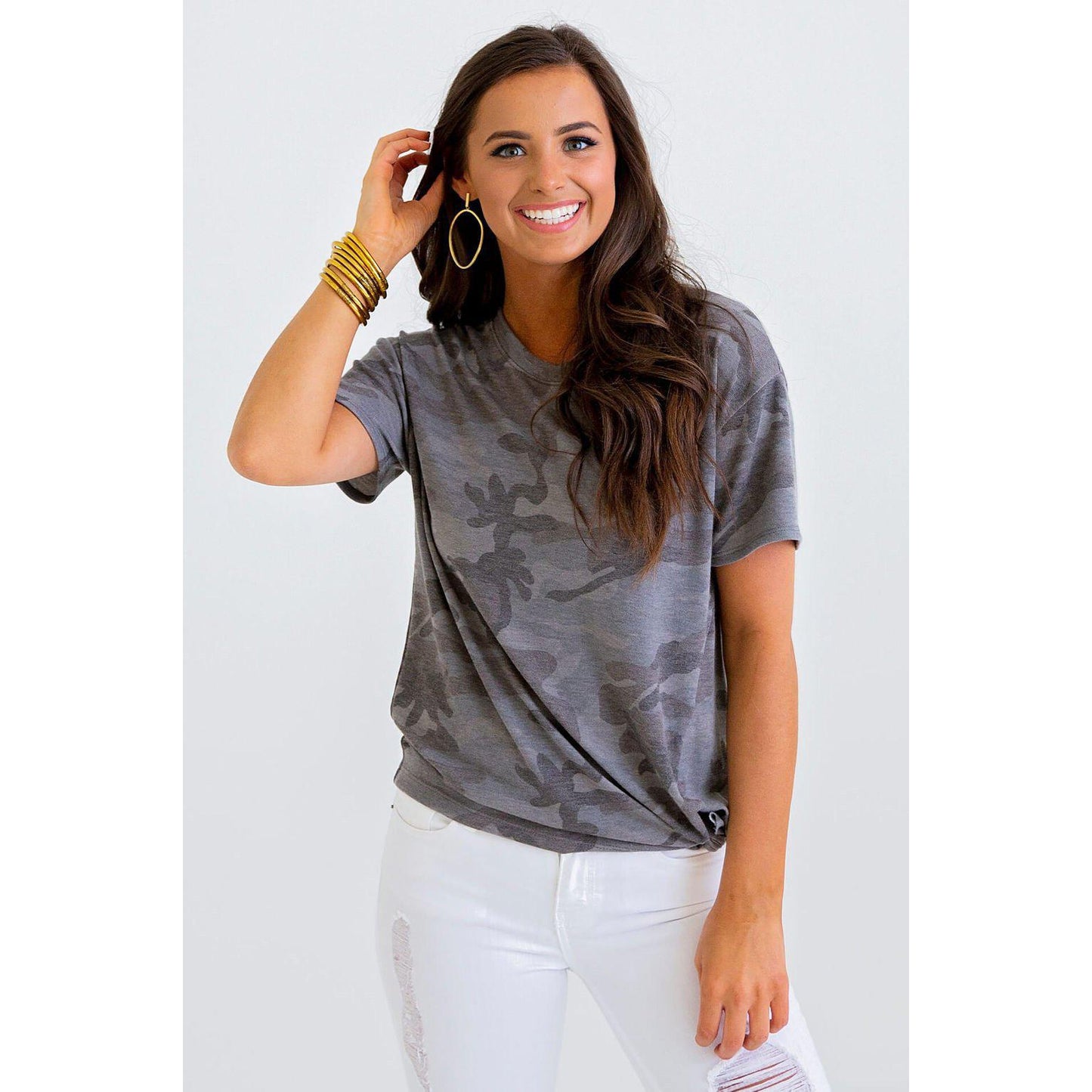 Karlie, Women - Tees,  Camo Knot Tee