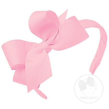 Wee Ones, Accessories - Bows & Headbands,  Wee Ones Medium Classic Grosgrain Bow on Headband