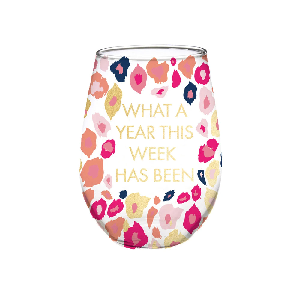 What A Year This Week Has Been Stemless Wine Glass - Eden Lifestyle