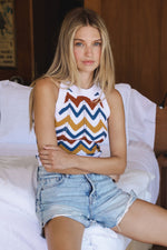 ZigZag Sleeveless Sweater - Eden Lifestyle