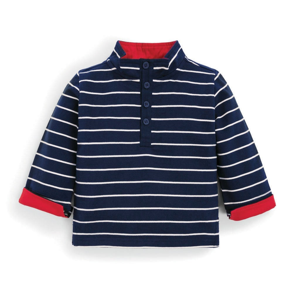 Jojo Maman Bebe, Baby Boy Apparel - Shirts & Tops,  Navy Stripe Sweatshirt