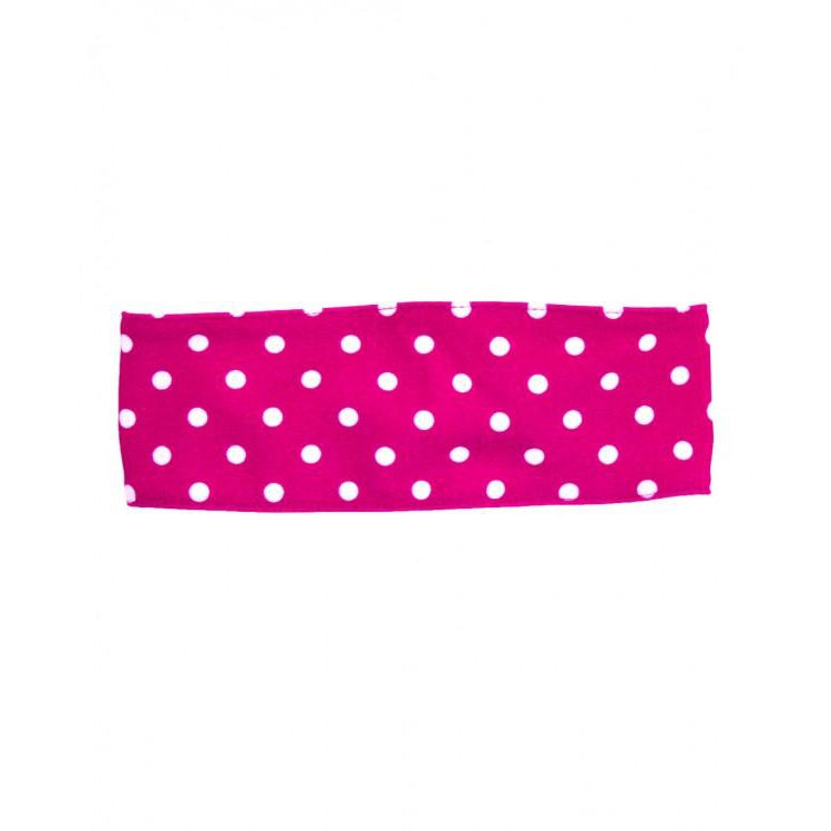 Ruffle Butts, Girl - Swimwear,  Berry Polka Dot Swimwear Headband