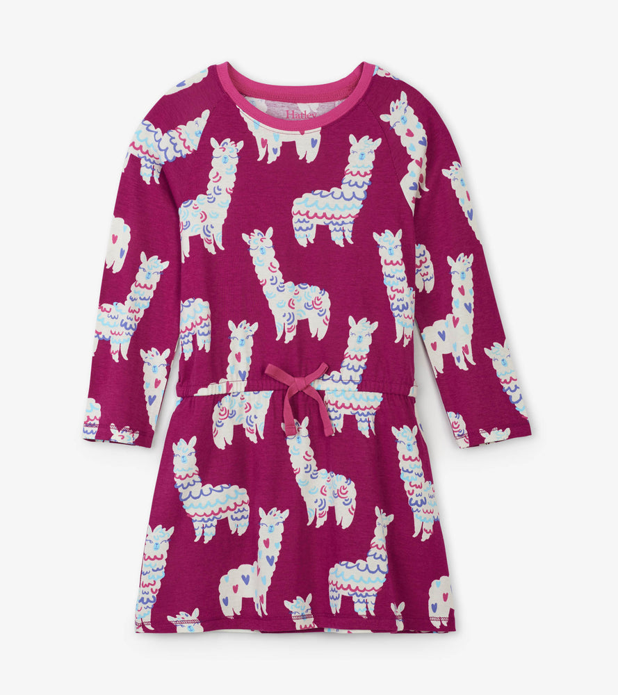 Hatley, Girl - Dresses,  Hatley Adorable Alpacas Drop Waist Dress