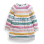 Jojo Maman Bebe, Girl - Dresses,  Gray Fair Isle Stripe Dress