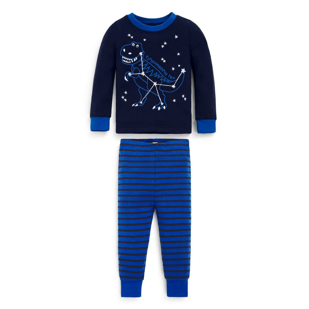 Jojo Maman Bebe, Baby Boy Apparel - Pajamas,  Star Dinosaur Skinny Fit Pajamas