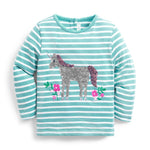 Jojo Maman Bebe, Girl - Shirts & Tops,  Unicorn Sequin Top