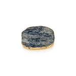 Blue Agate Marble Glass Coaster/ Gold Detailing - Eden Lifestyle