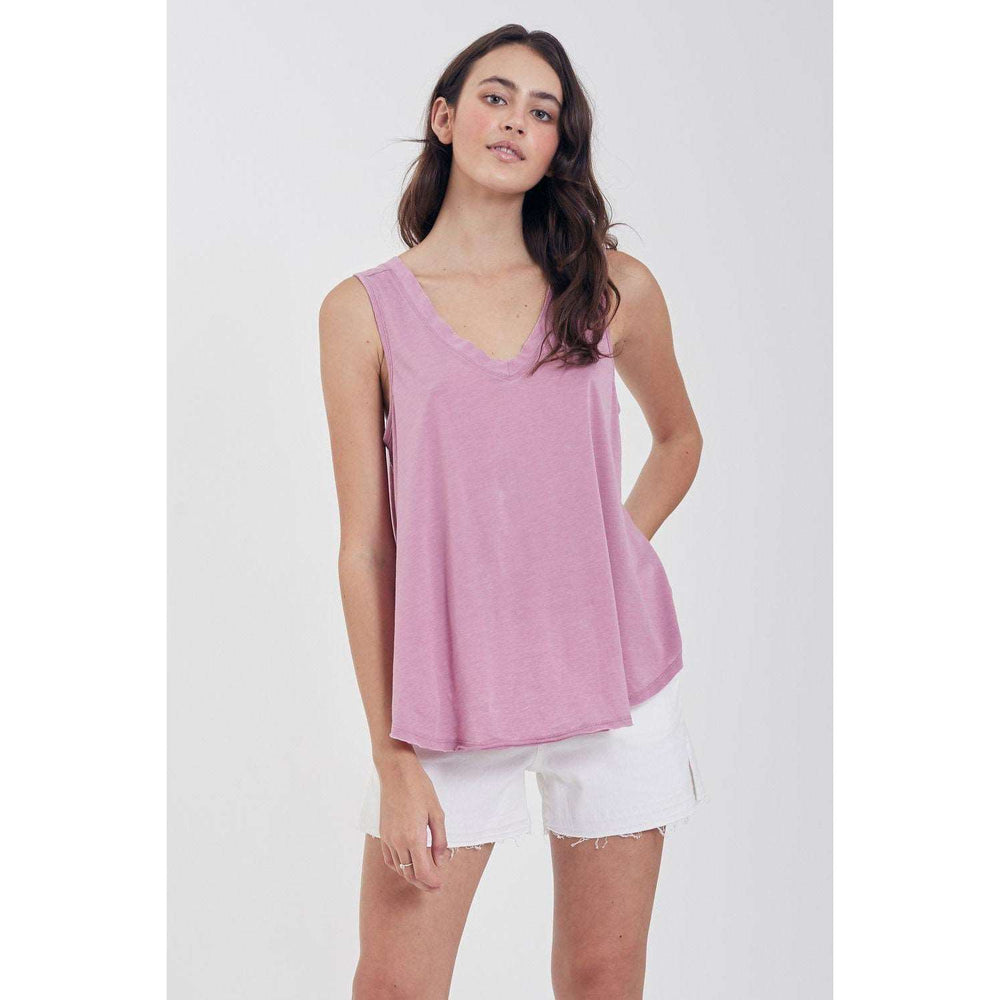 Eden Lifestyle, Women - Shirts & Tops,  Allison Vintage Dusty Lavender Tank