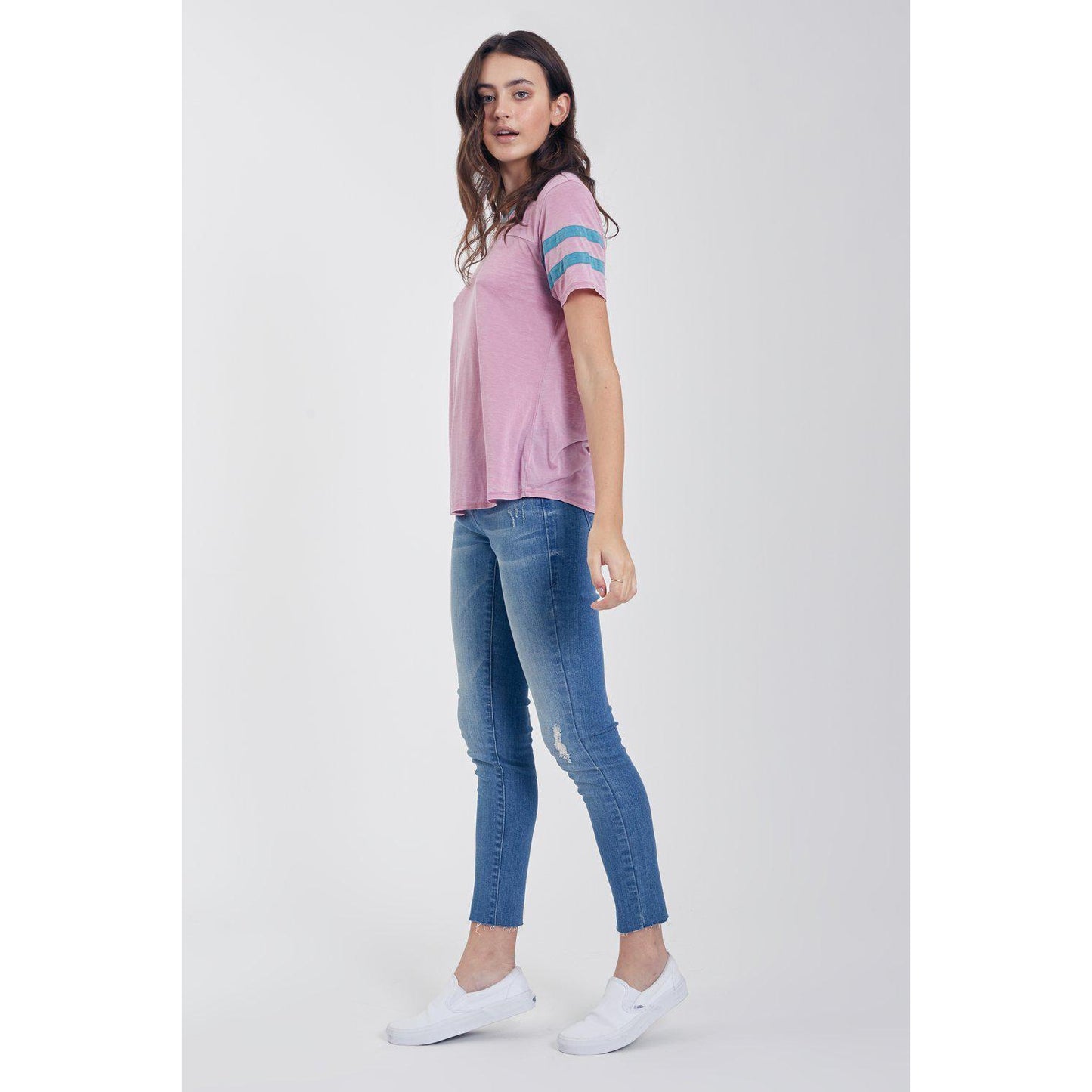 Another Love, Women - Tees,  Analisa Burnout Dusty Lavendar/Sea Blue