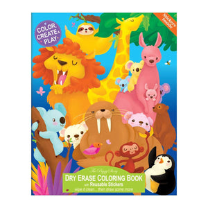 Animals Around the World Dry Erase Coloring Book - Eden Lifestyle