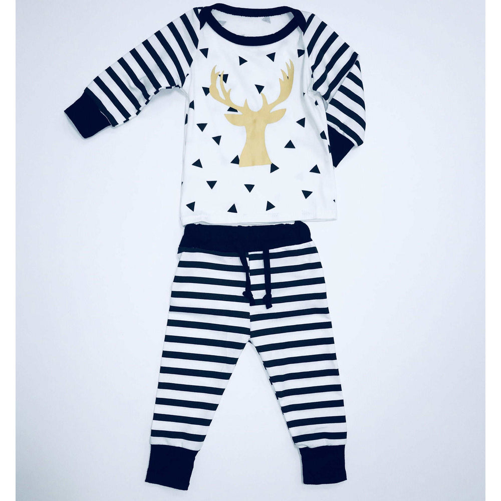 Eden Lifestyle, Baby Boy Apparel - Outfit Sets,  Antler Stripes Outfit