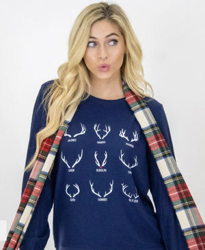 Judith March, Women - Shirts & Tops,  Antler Reindeer Games Pullover
