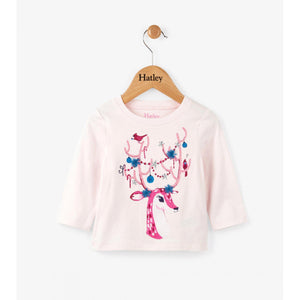 Hatley, Baby Girl Apparel - Tees,  Hatley Antlers Long Sleeve Tee