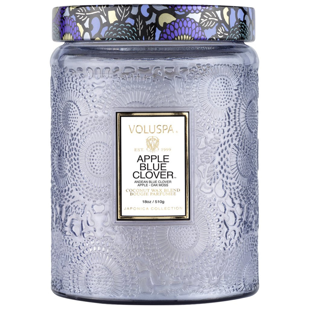 Voluspa, Home - Candles,  Voluspa - Apple Blue Clover - Large Jar Candle