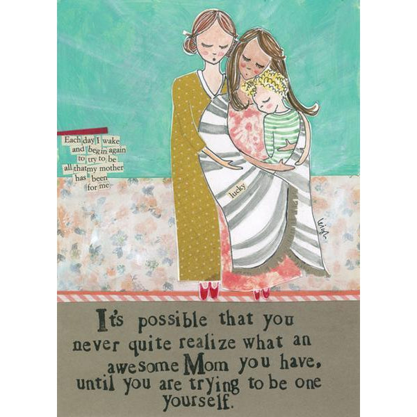 Curly Girl Design, Gifts - Greeting Cards,  Awesome Mom Greeting Card