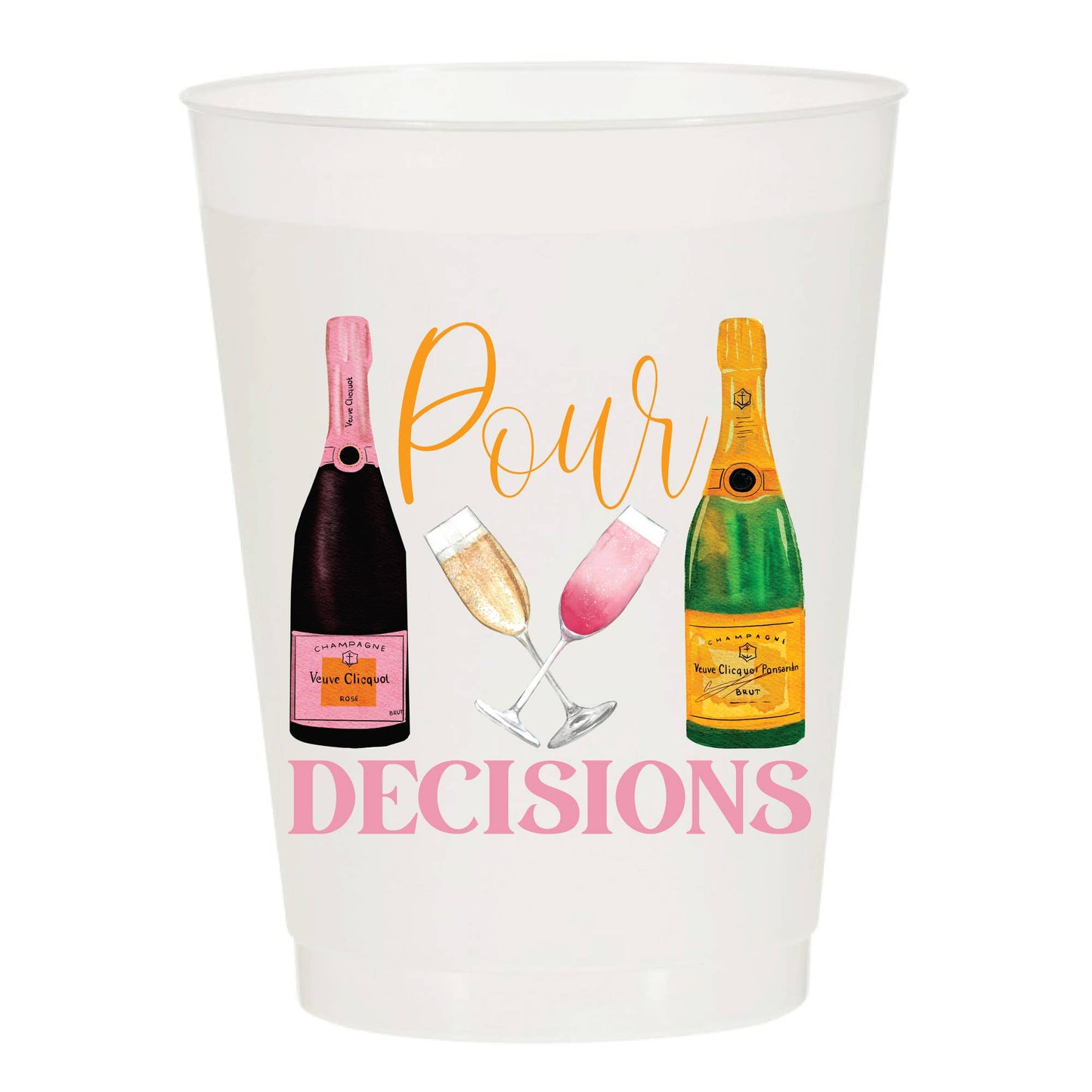 Pour Decisions Champagne - Reusable Cups - Set of 10 - Eden Lifestyle