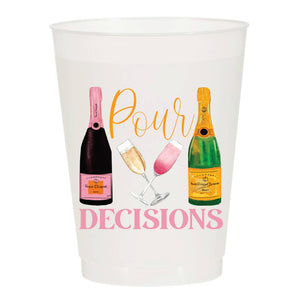 Pour Decisions Champagne - Reusable Cups - Set of 10 - Eden Lifestyle