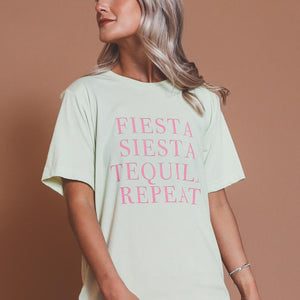 Fiesta Siesta Repeat TShirt - Eden Lifestyle