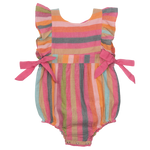 Pink Chicken, Baby Girl Apparel - One-Pieces,  Pink Chicken Amy Bubble Multi Stripe