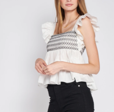 Smocked Babydoll Top - Eden Lifestyle
