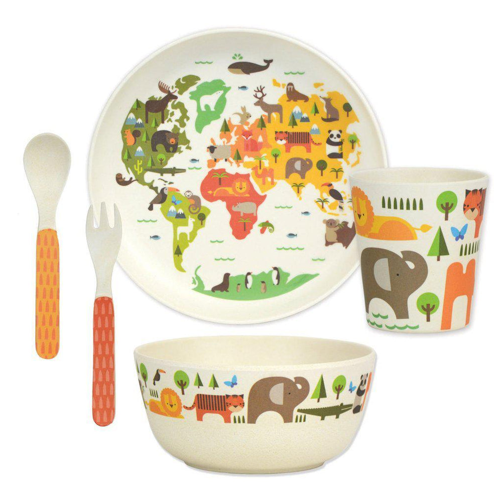 Petitcollage, Baby - Feeding,  Bamboo Meal Time 5 Piece Set