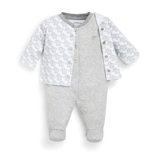 Jojo Maman Bebe, Baby Boy Apparel - Rompers,  Jojo Maman Bebe 2-Piece Elephant Baby Jacket & Footie Set