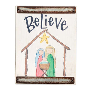 Eden Lifestyle, Home - Decorations,  Believe Wooden Sign