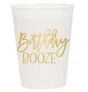 Birthday Booze Reusable Cups - Set of 10 Cups - Eden Lifestyle