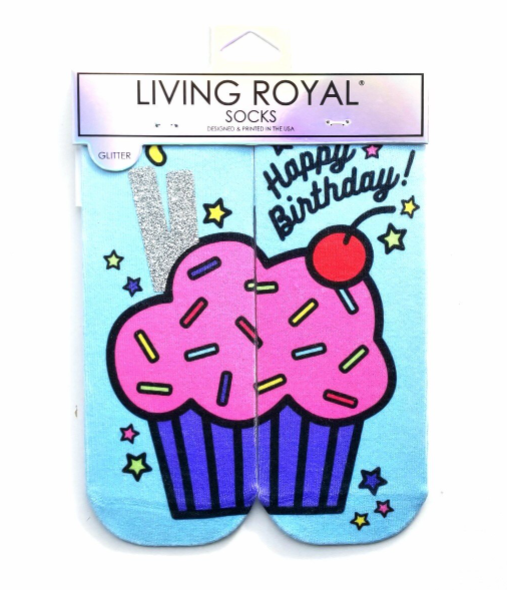 Birthday Cupcake Glitter Ankle Sock - Eden Lifestyle